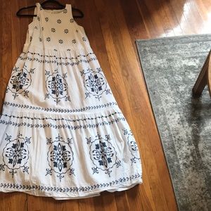 LOFT white maxi dress